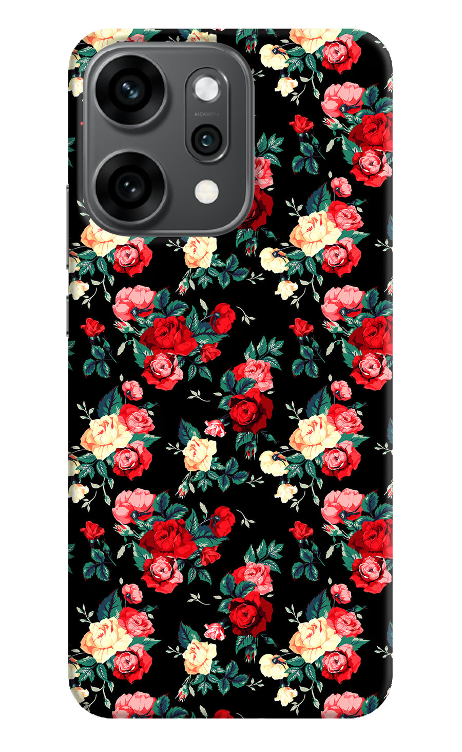 Rose Pattern Oppo Reno14 Pro 5G Back Cover, Hard case