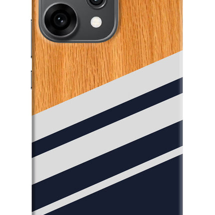 Blue and white wooden Oppo Reno14 Pro 5G Back Cover