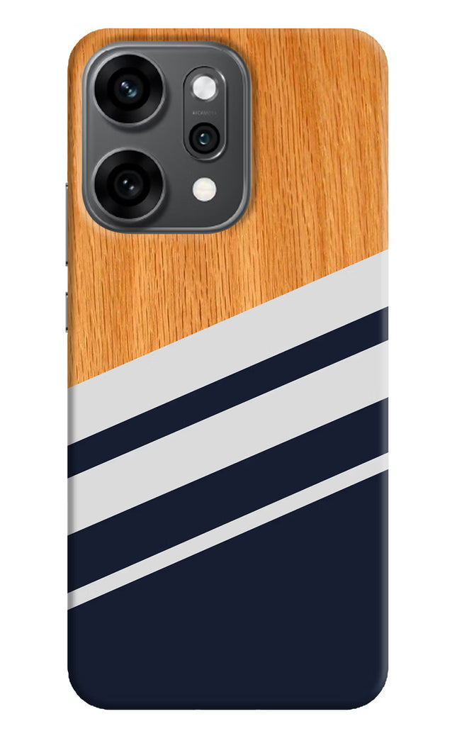 Blue and white wooden Oppo Reno14 Pro 5G Back Cover