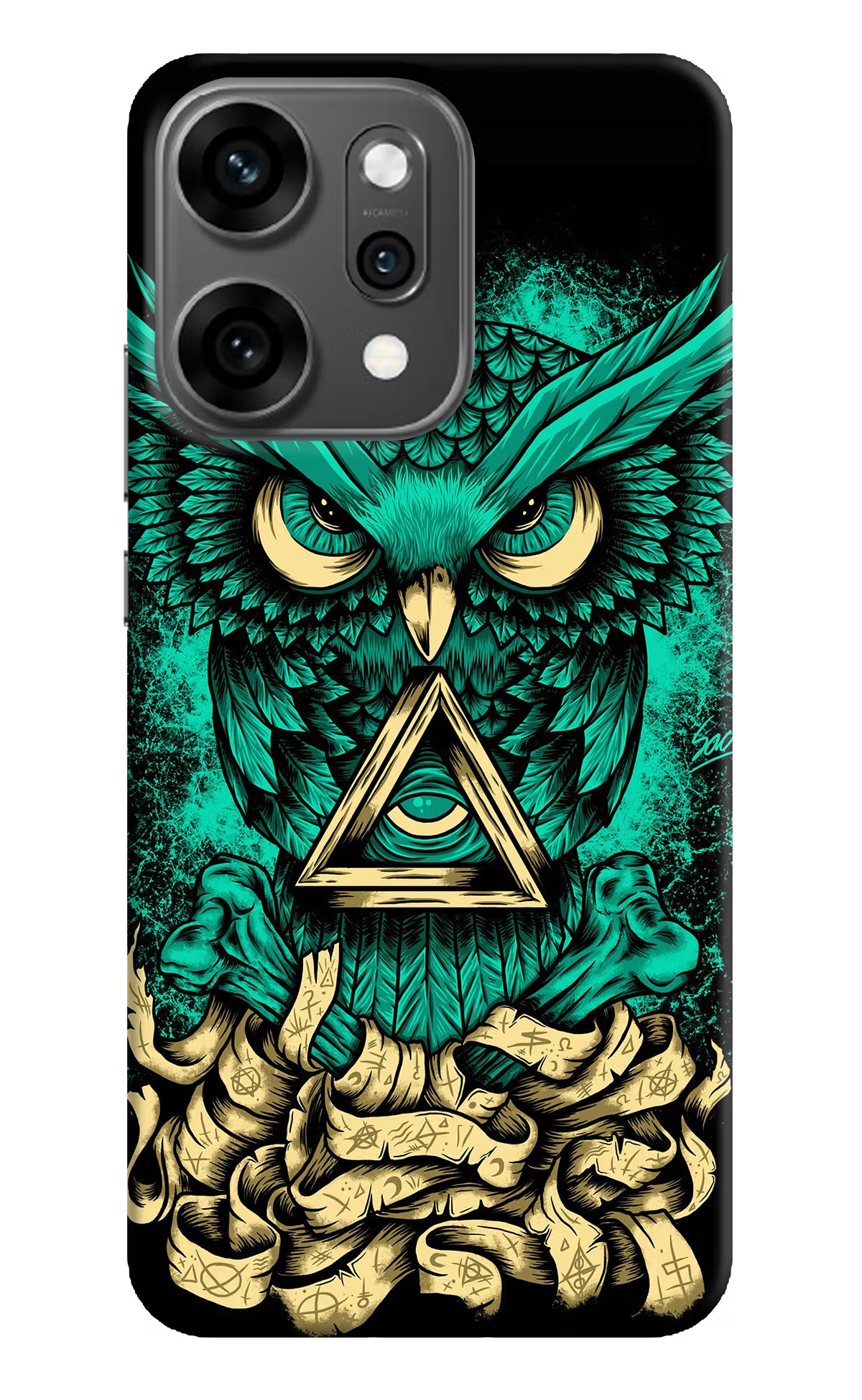 Green Owl Oppo Reno14 Pro 5G Back Cover