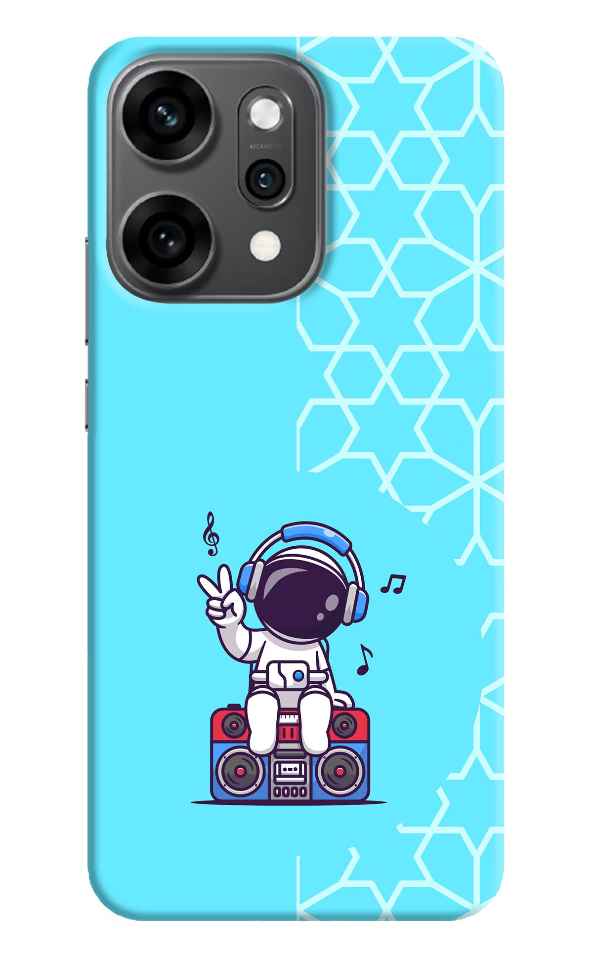Cute Astronaut Chilling Oppo Reno14 Pro 5G Back Cover