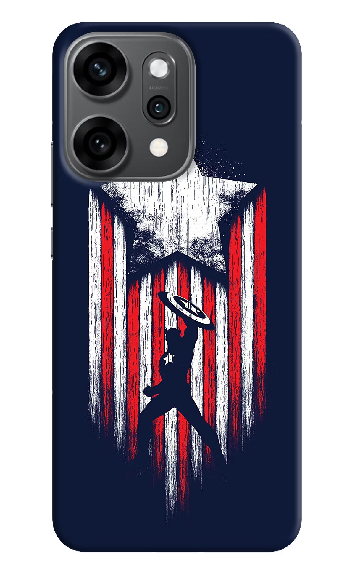 Captain America Marvel Art Oppo Reno14 Pro 5G Back Cover