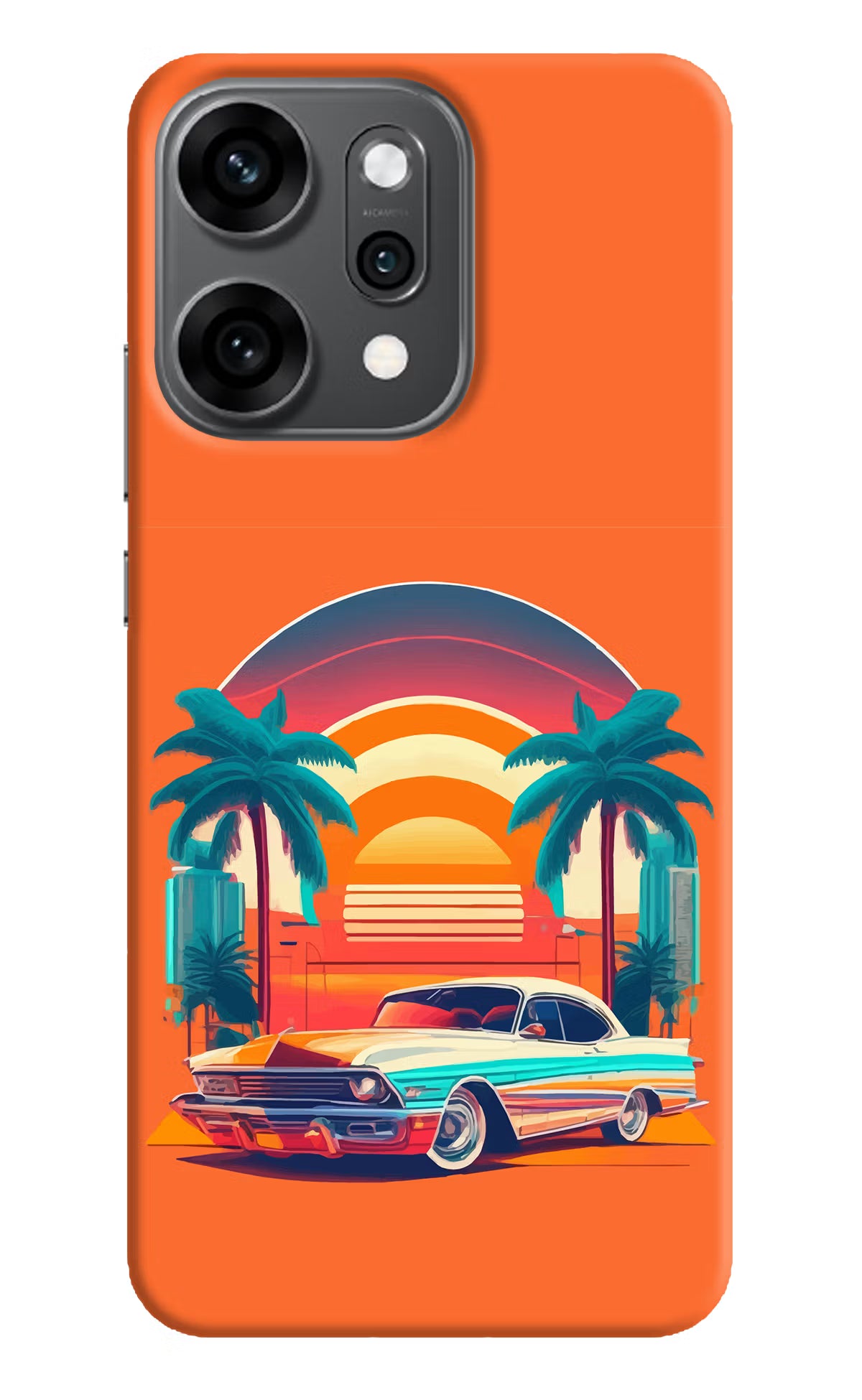 Palm Drive 80s Oppo Reno14 Pro 5G Back Cover