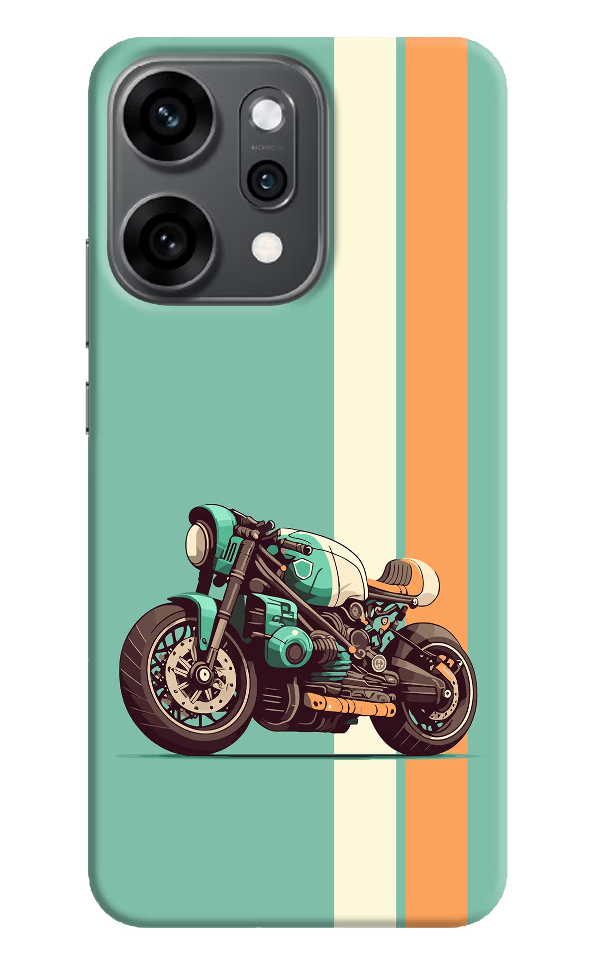 Striped Moto Drift Oppo Reno14 Pro 5G Back Cover