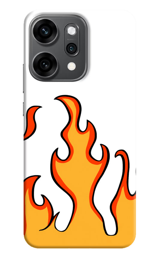 Fired Up – White Oppo Reno14 Pro 5G Hard Case Back Cover by Casekaro