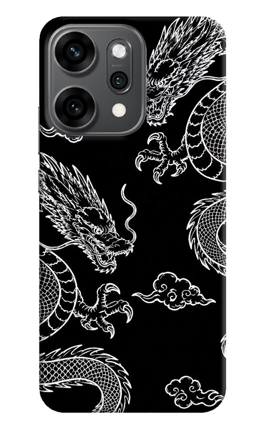 Twin Dragons Oppo Reno14 Pro 5G Hard Case Back Cover by Casekaro