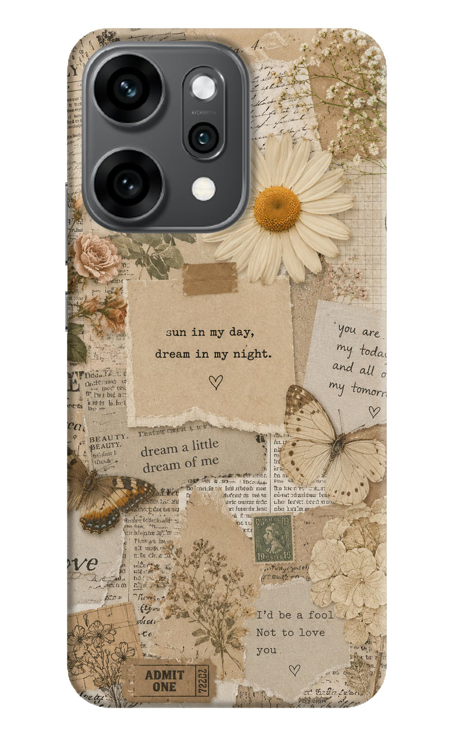 Vintage case Oppo Reno14 Pro 5G Back Cover, Hard case