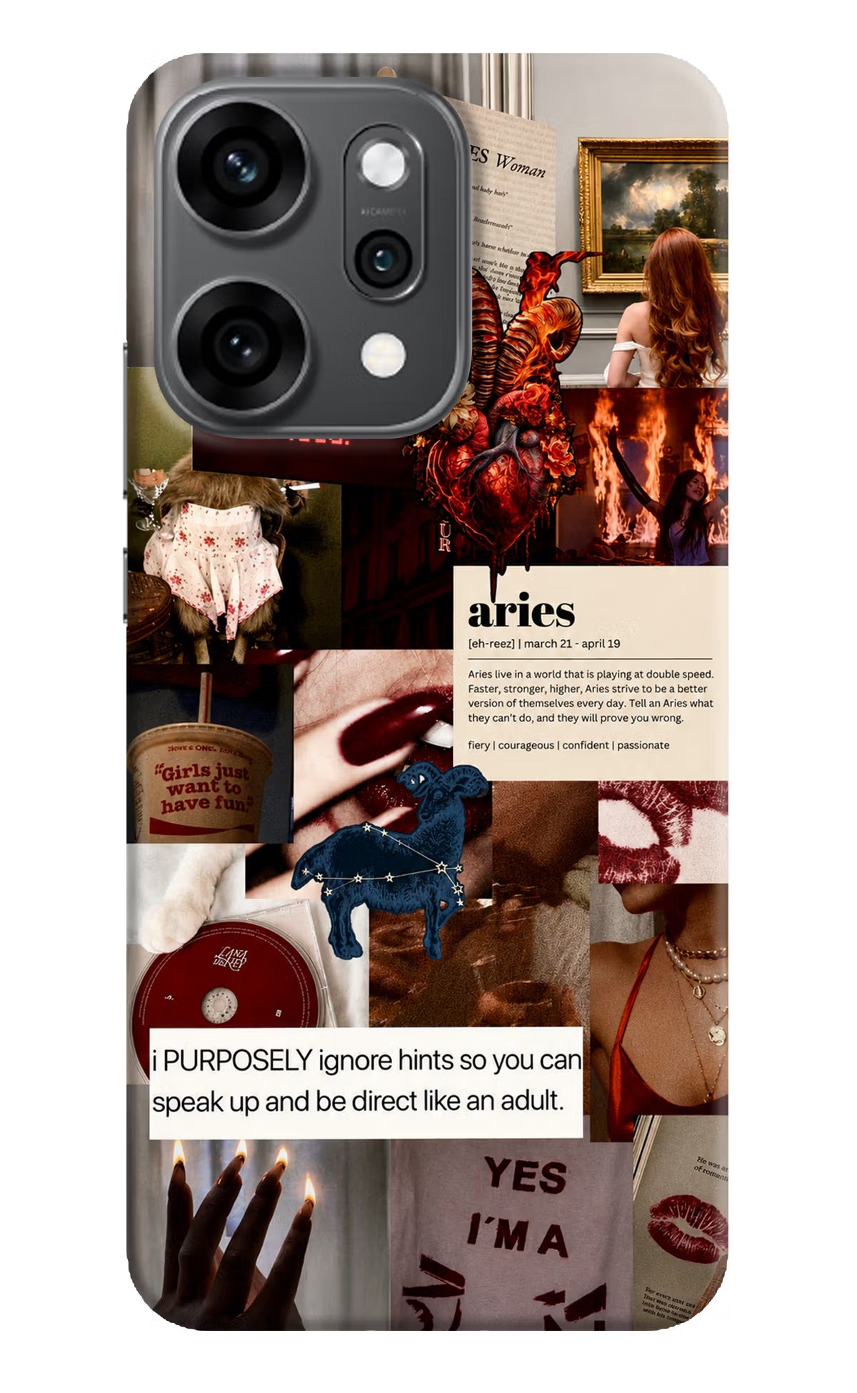 Zodiac Aries Oppo Reno14 Pro 5G Back Cover