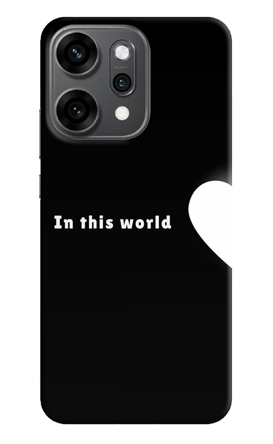 This World Oppo Reno14 Pro 5G Hard Case Back Cover by Casekaro