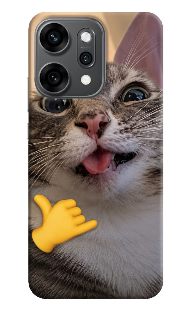 Silly Cat Call Oppo Reno14 Pro 5G Hard Case Back Cover by Casekaro