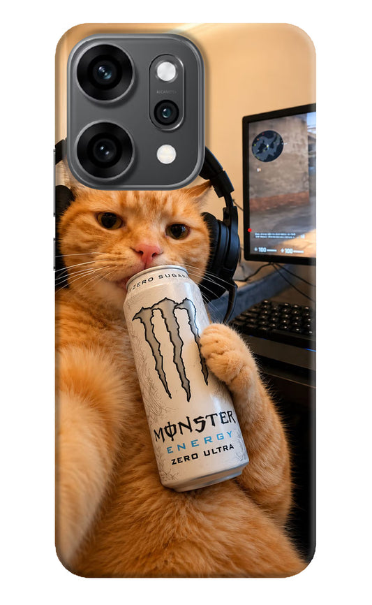 Gamer Cat Energy Oppo Reno14 Pro 5G Hard Case Back Cover by Casekaro