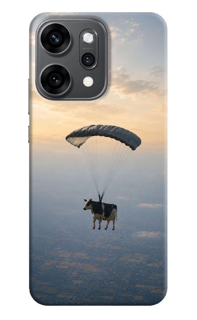 Skydiving Cow Oppo Reno14 Pro 5G Hard Case Back Cover by Casekaro