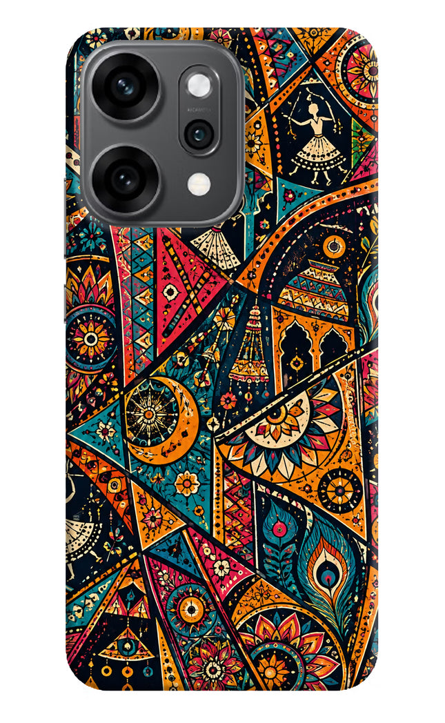 Folk Print Oppo Reno14 Pro 5G Hard Case Back Cover by Casekaro