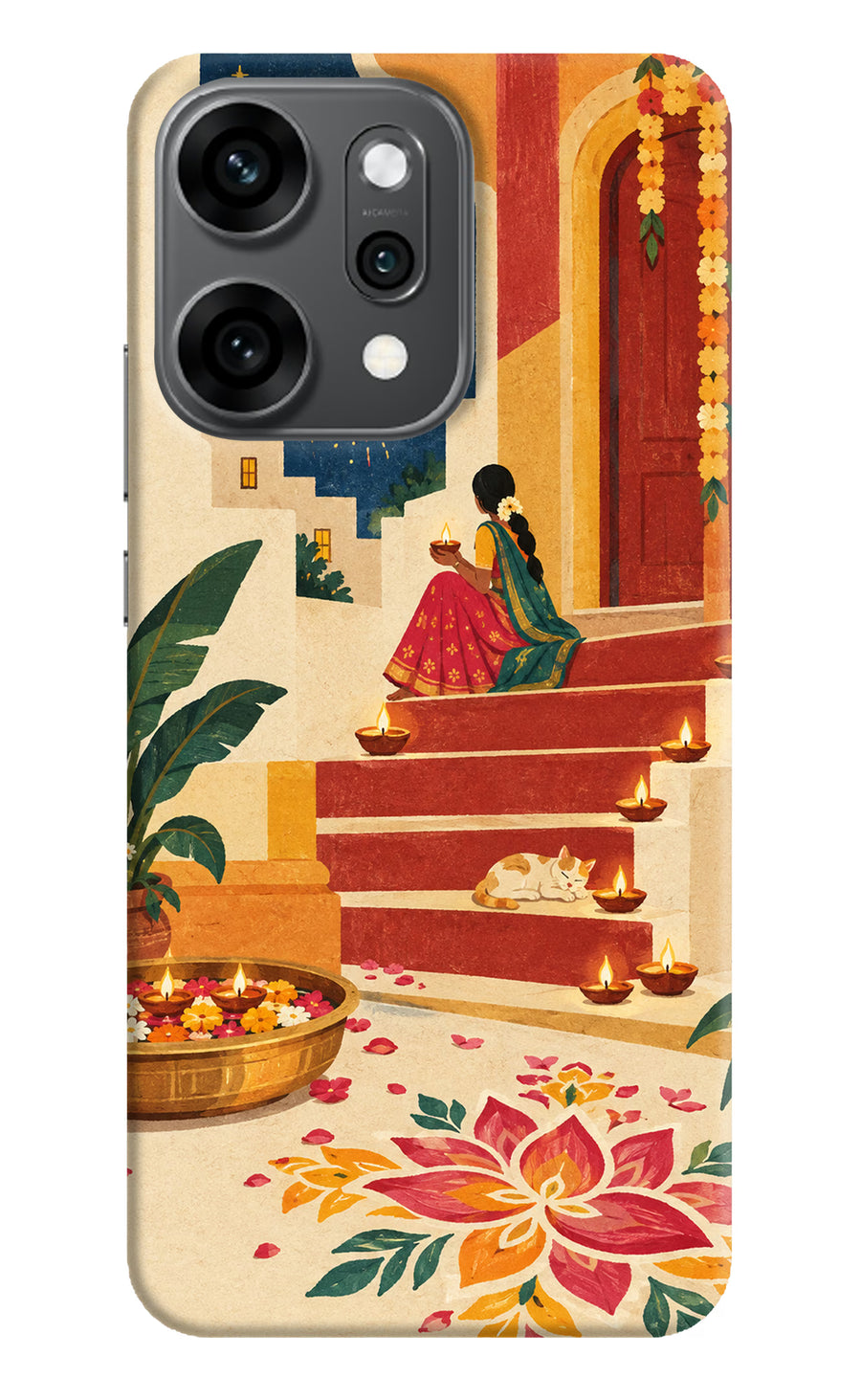 Diwali Rangoli Oppo Reno14 Pro 5G Back Cover, Hard case