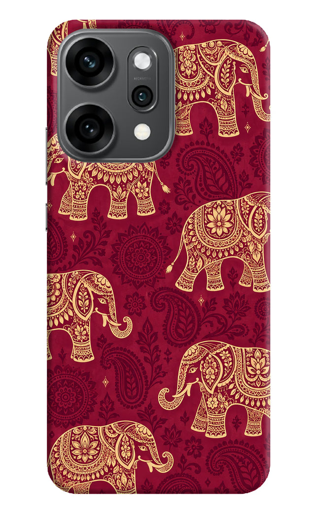 Maroon Elephant Oppo Reno14 Pro 5G Hard Case Back Cover by Casekaro
