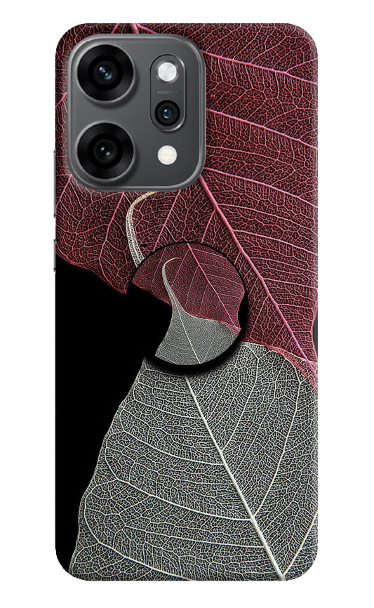 Leaf Pattern Oppo Reno14 Pro 5G Pop Case