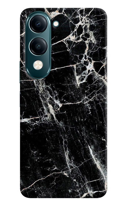 Black Marble Texture Vivo Y19 5G Back Cover