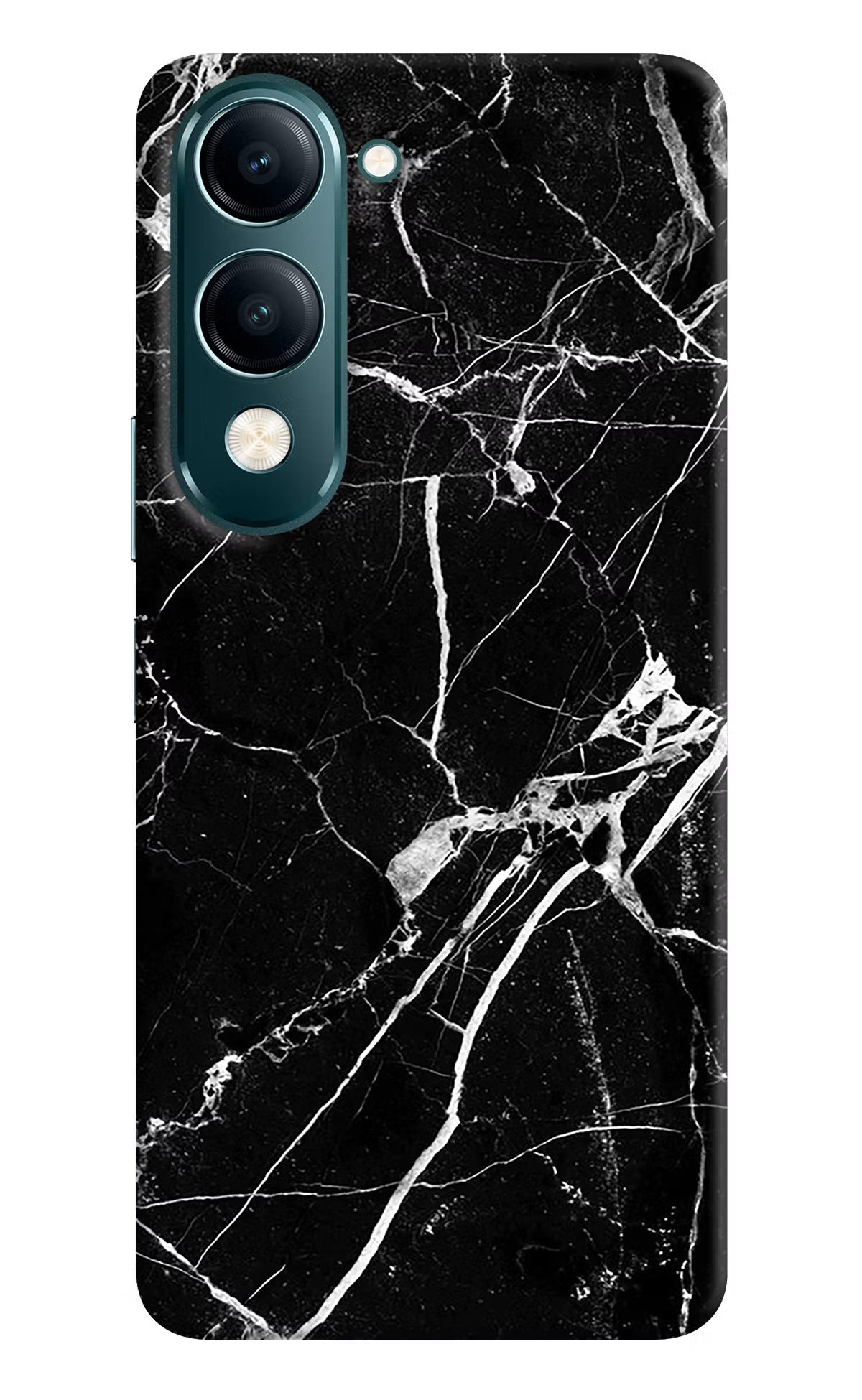 Black Marble Pattern Vivo Y19 5G Back Cover