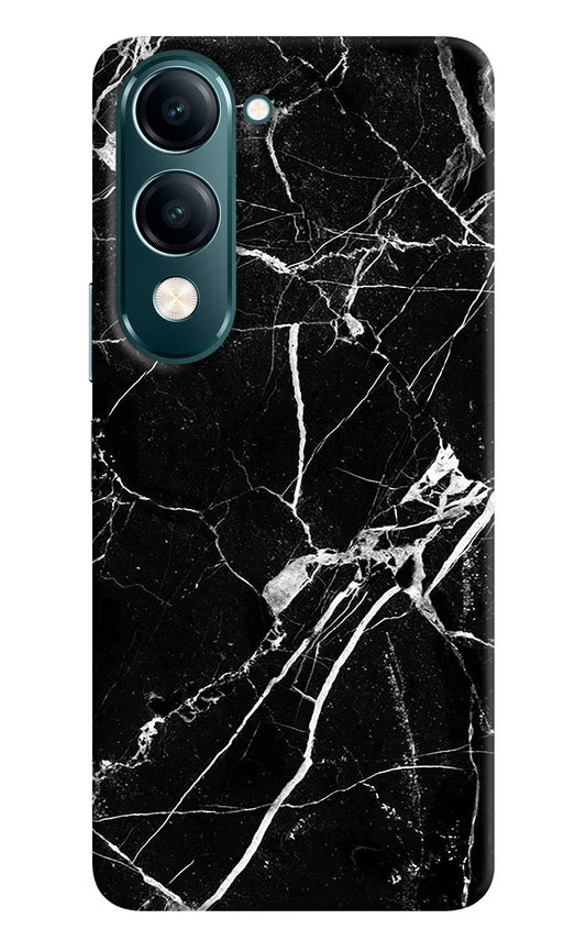 Black Marble Pattern Vivo Y19 5G Back Cover