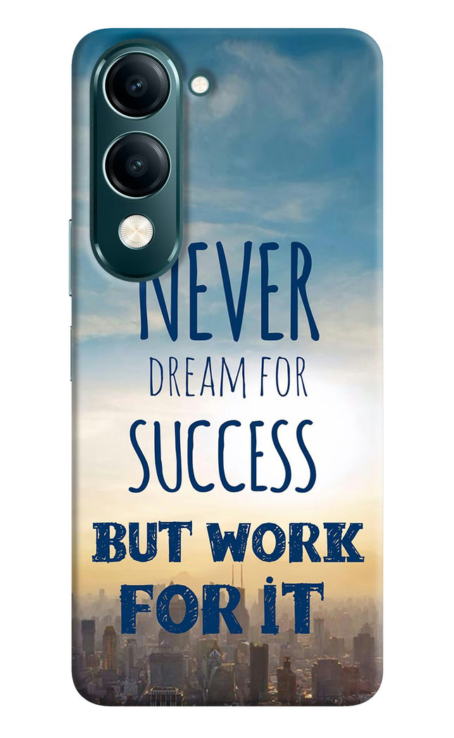 Never Dream For Success But Work For It Vivo Y19 5G Back Cover