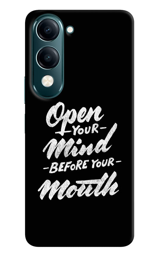 Open Your Mind Before Your Mouth Vivo Y19 5G Back Cover
