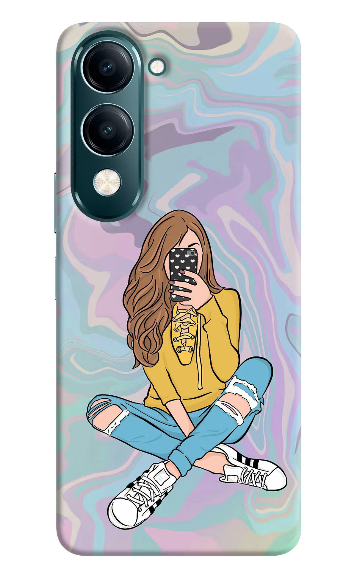 Selfie Girl Vivo Y19 5G Back Cover
