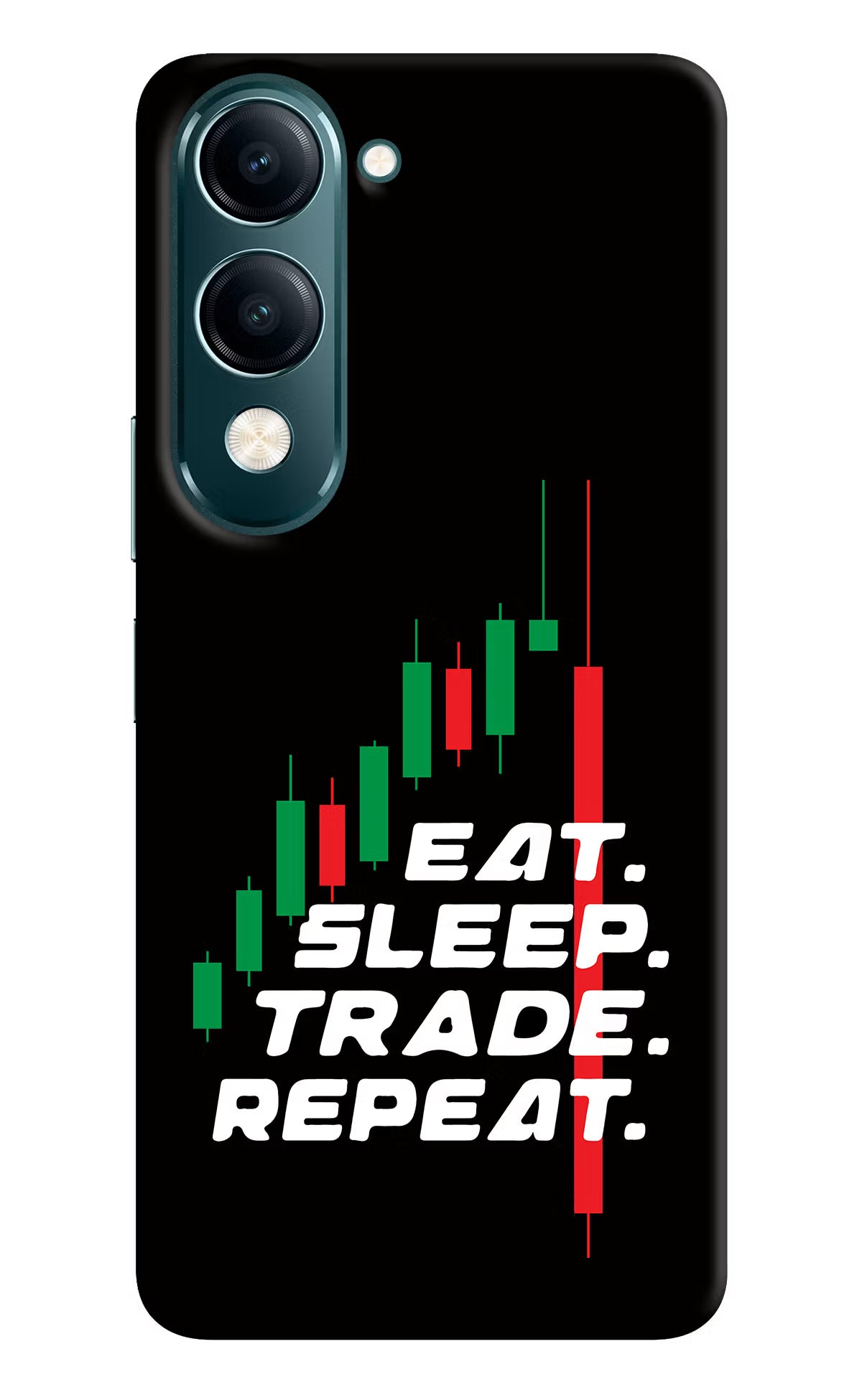 Eat Sleep Trade Repeat Vivo Y19 5G Back Cover