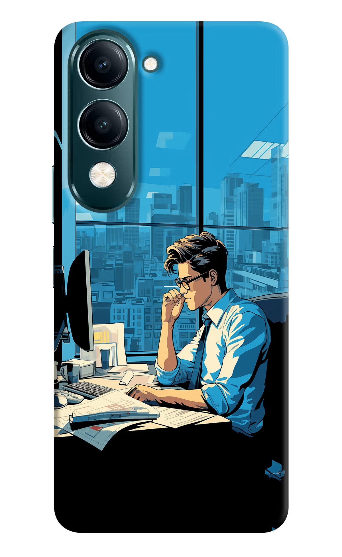 Focused Hustler (AI Generated) Vivo Y19 5G Back Cover