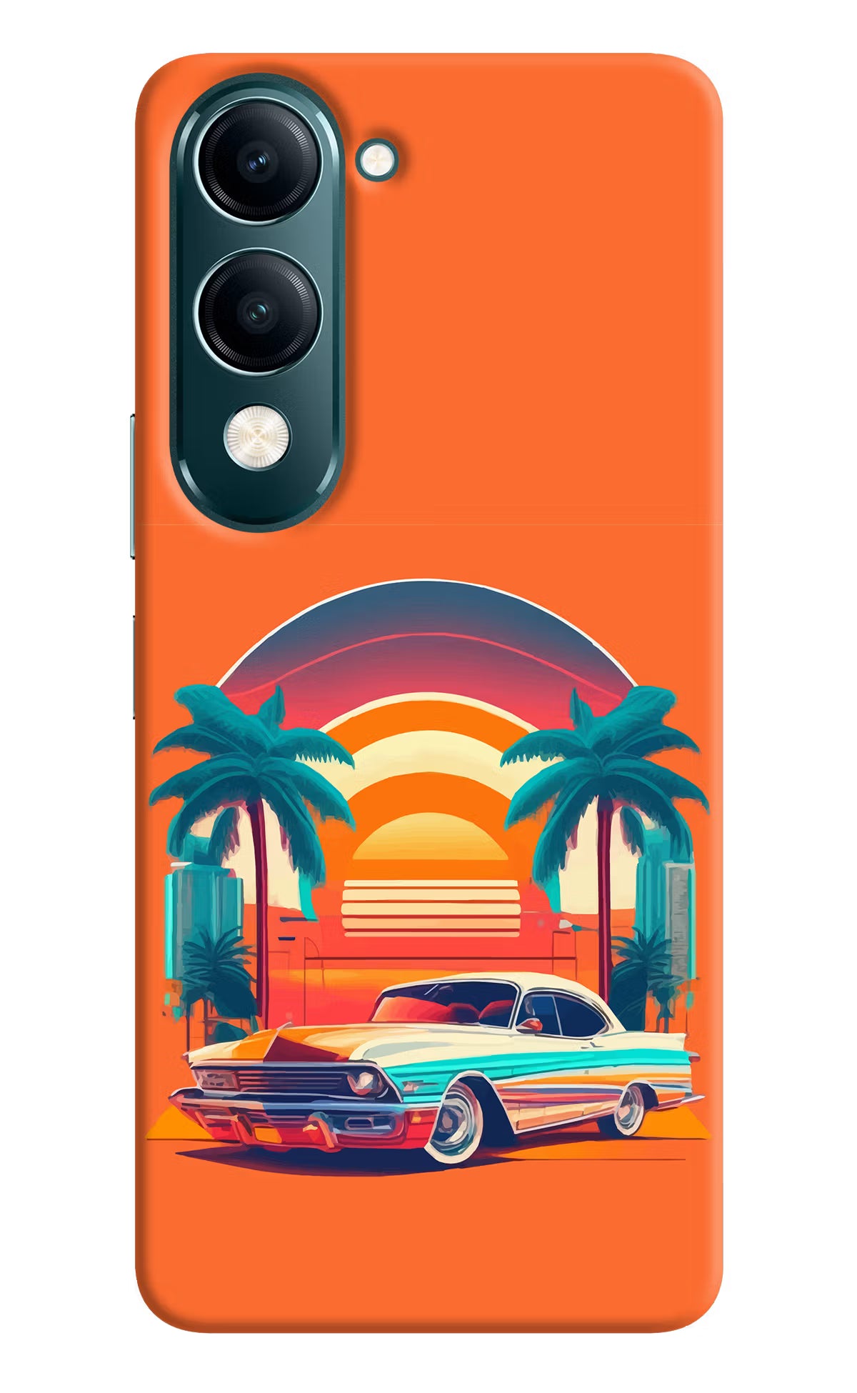 Palm Drive 80s Vivo Y19 5G Back Cover