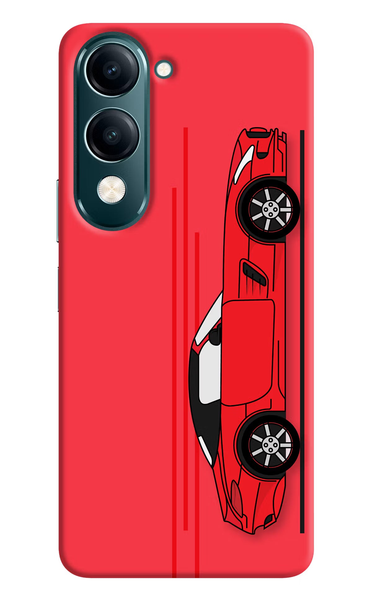 Red Velocity Vivo Y19 5G Back Cover