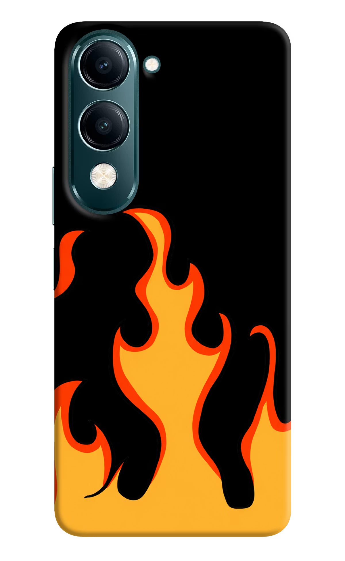 Fired Up – Black Vivo Y19 5G Hard Case Back Cover by Casekaro