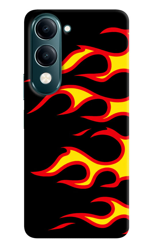 Side Sweep Flames Vivo Y19 5G Hard Case Back Cover by Casekaro
