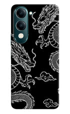 Twin Dragons Vivo Y19 5G Hard Case Back Cover by Casekaro
