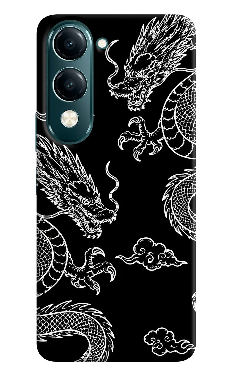 Twin Dragons Vivo Y19 5G Back Cover, Hard case