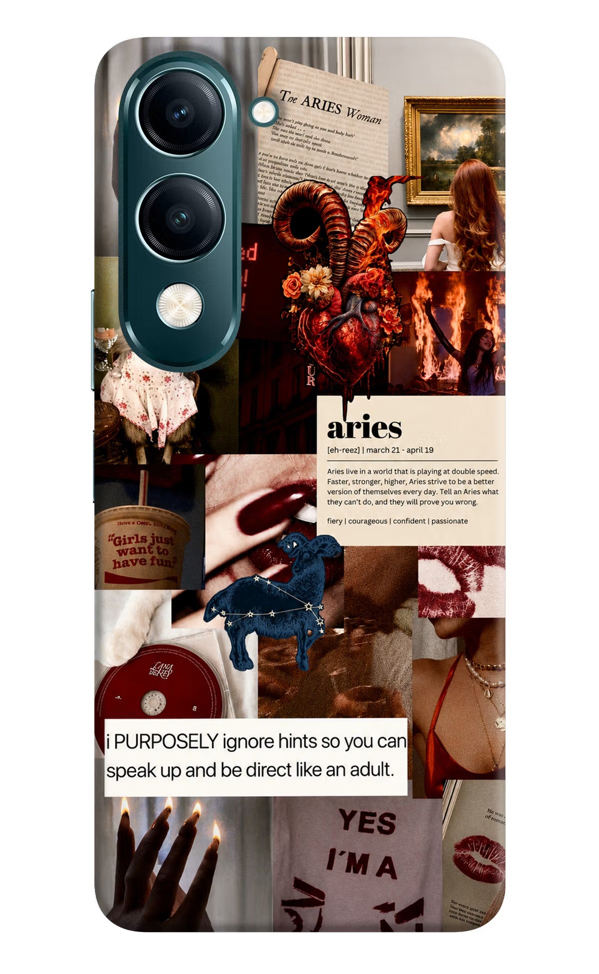 Zodiac Aries Vivo Y19 5G Back Cover