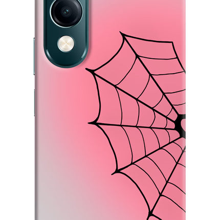 Pink Web Vivo Y19 5G Hard Case Back Cover by Casekaro