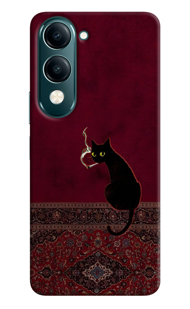 Midnight Cat Vivo Y19 5G Hard Case Back Cover by Casekaro