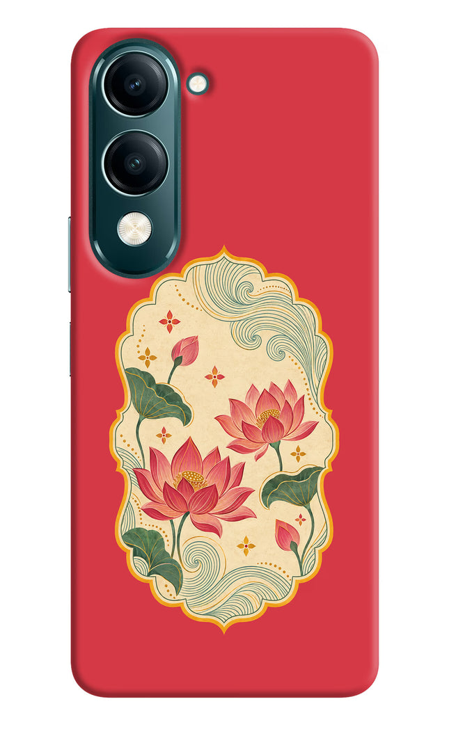 Pink Lotus Vivo Y19 5G Hard Case Back Cover by Casekaro