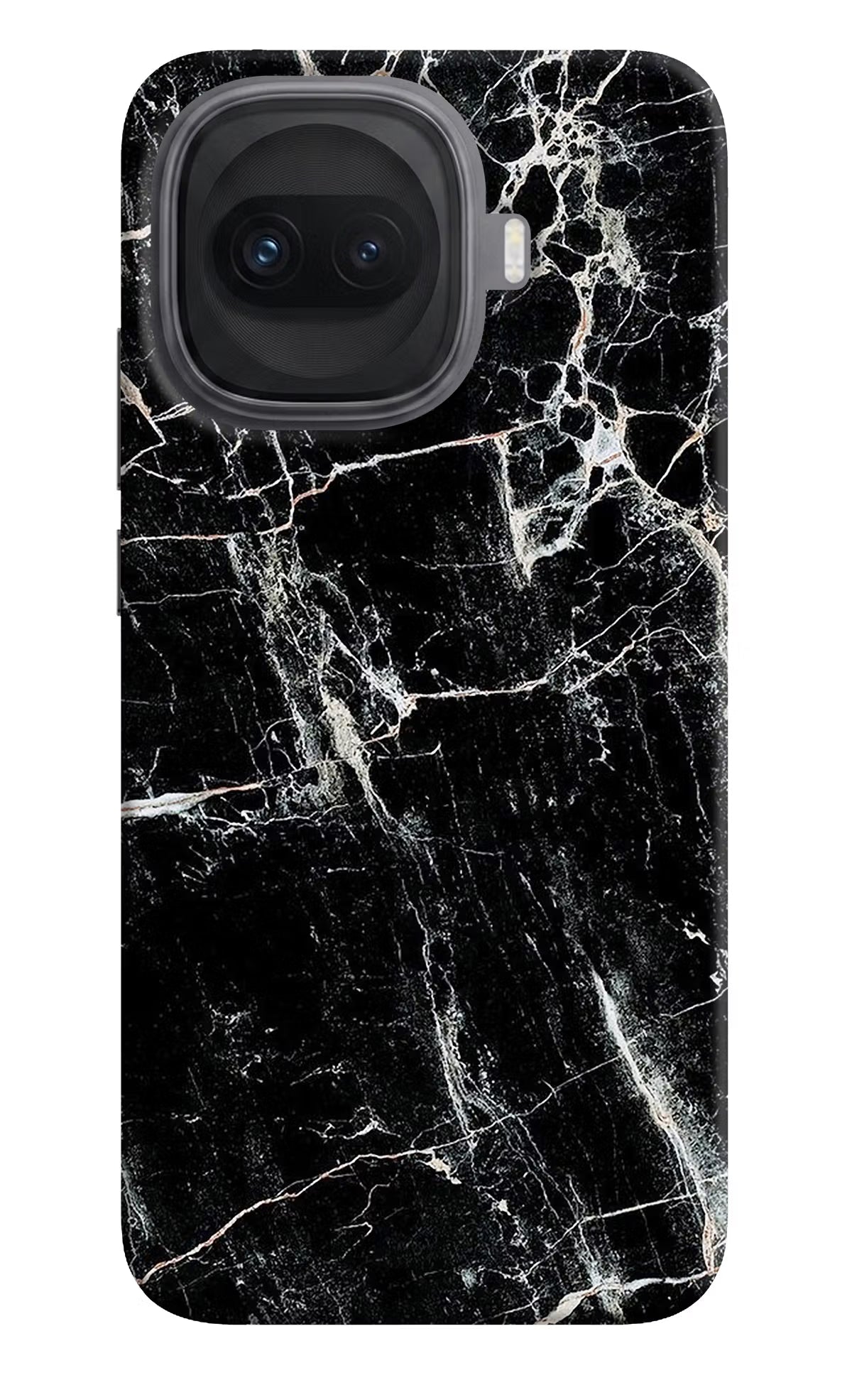 Black Marble Texture iQOO 15R 5G Hard Case Back Cover by Casekaro