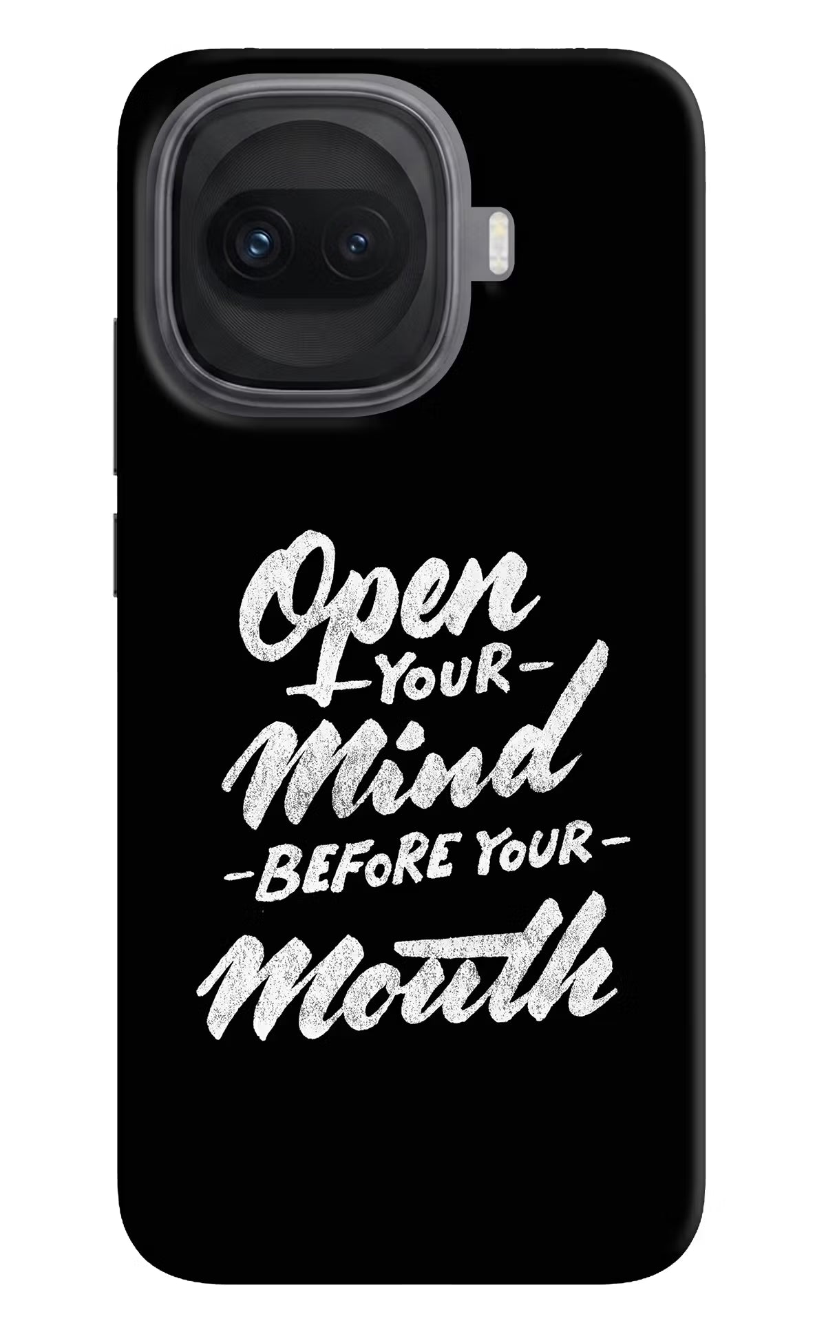 Open Your Mind Before Your Mouth iQOO 15R 5G Hard Case Back Cover by Casekaro