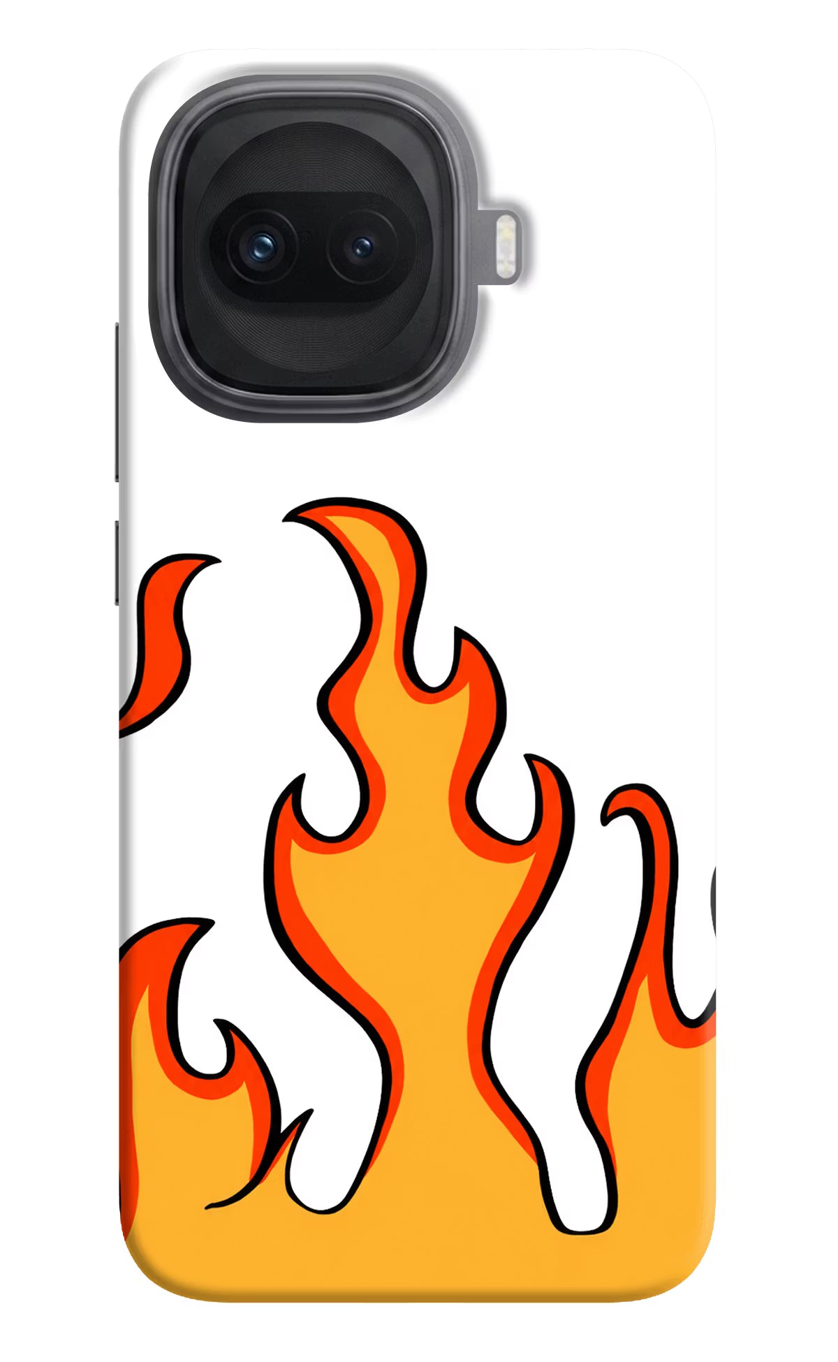 Fired Up – White iQOO 15R 5G Hard Case Back Cover by Casekaro