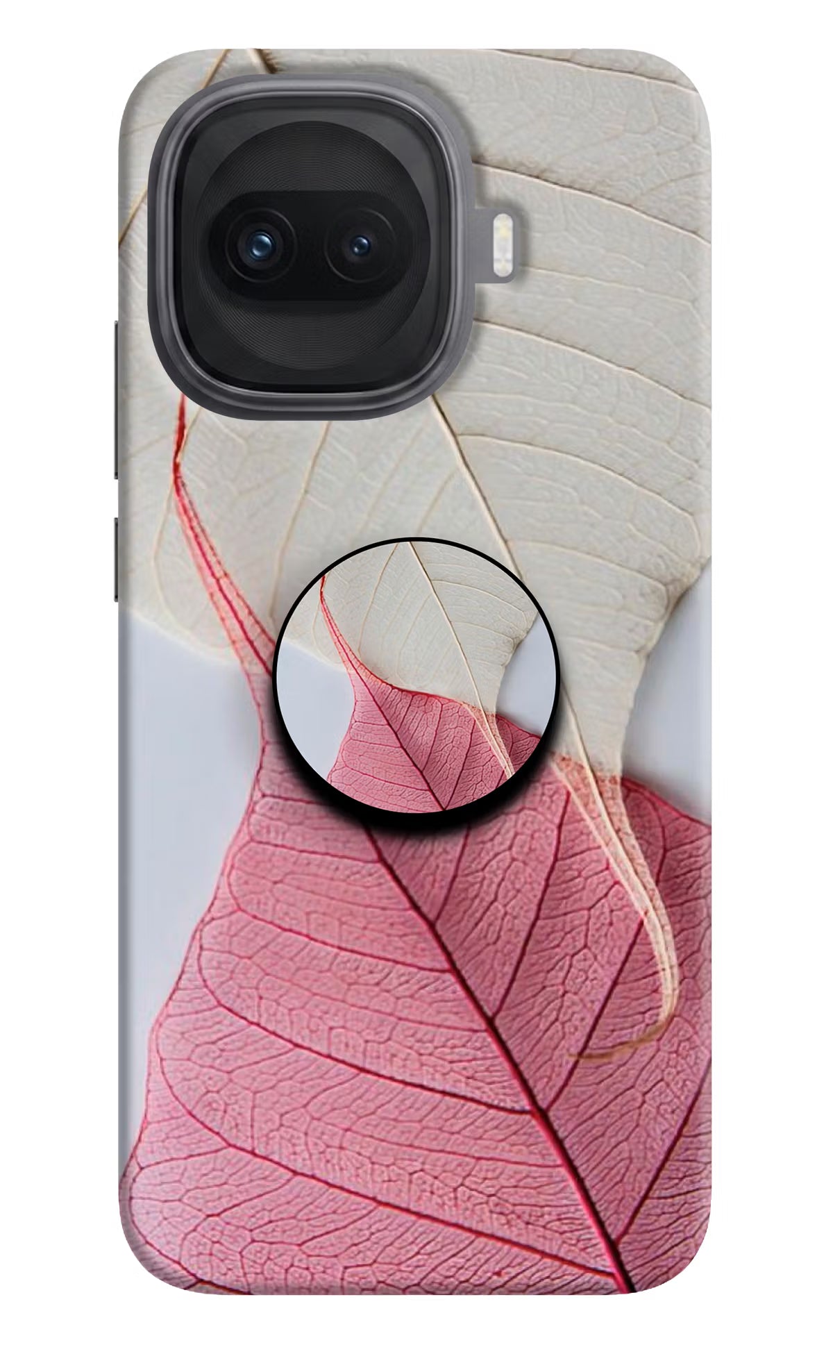 White Pink Leaf iQOO 15R 5G Pop Case by Casekaro