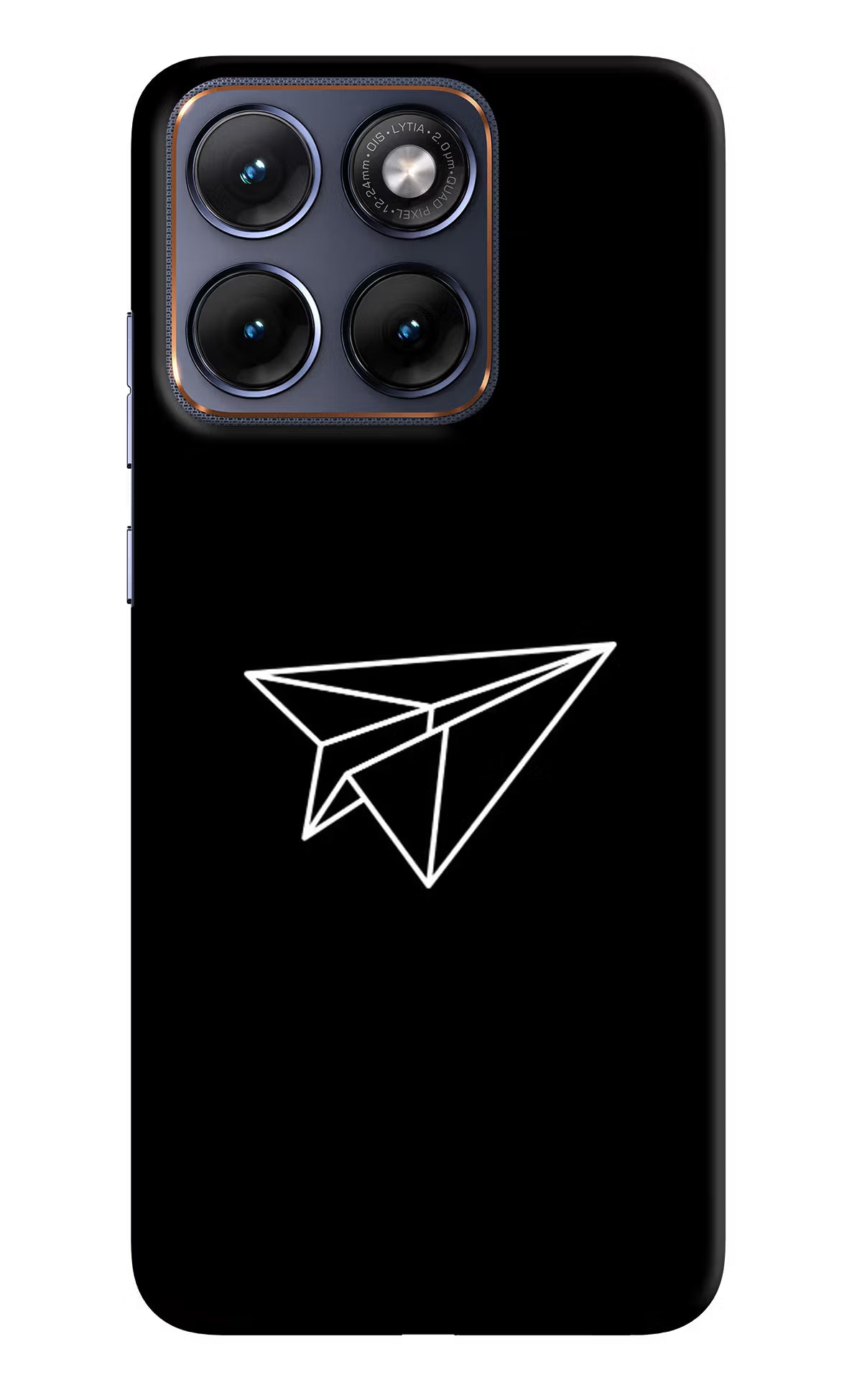 Paper Plane White Moto Edge 70 Fusion Hard Case Back Cover by Casekaro
