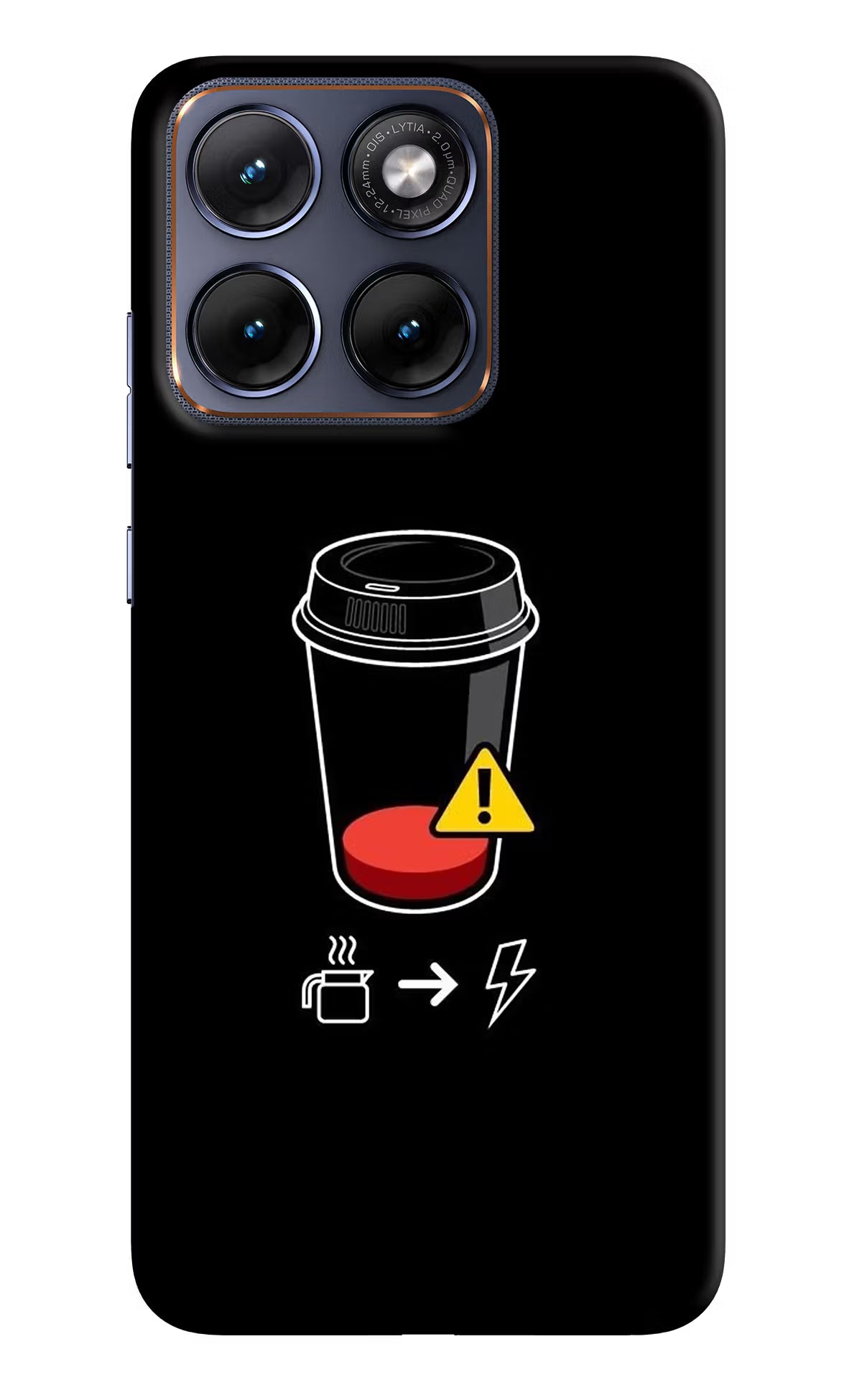Coffee Moto Edge 70 Fusion Hard Case Back Cover by Casekaro