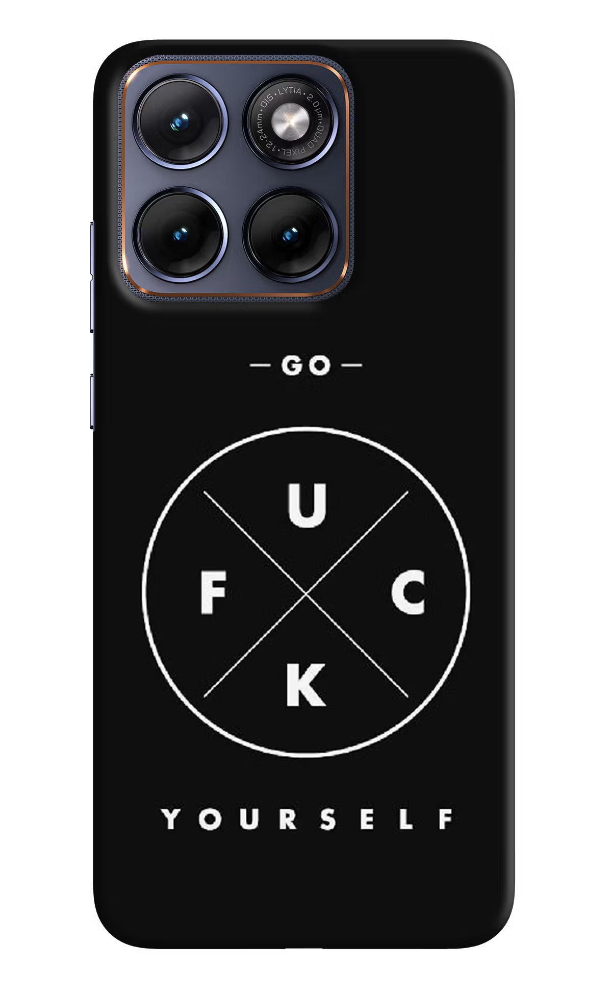 Go Fuck Yourself Moto Edge 70 Fusion Hard Case Back Cover by Casekaro