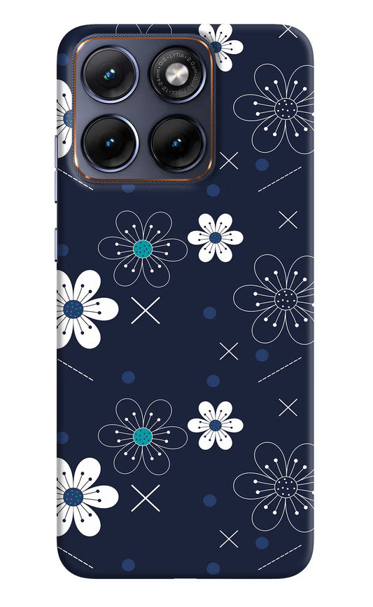 Flowers Moto Edge 70 Fusion Hard Case Back Cover by Casekaro
