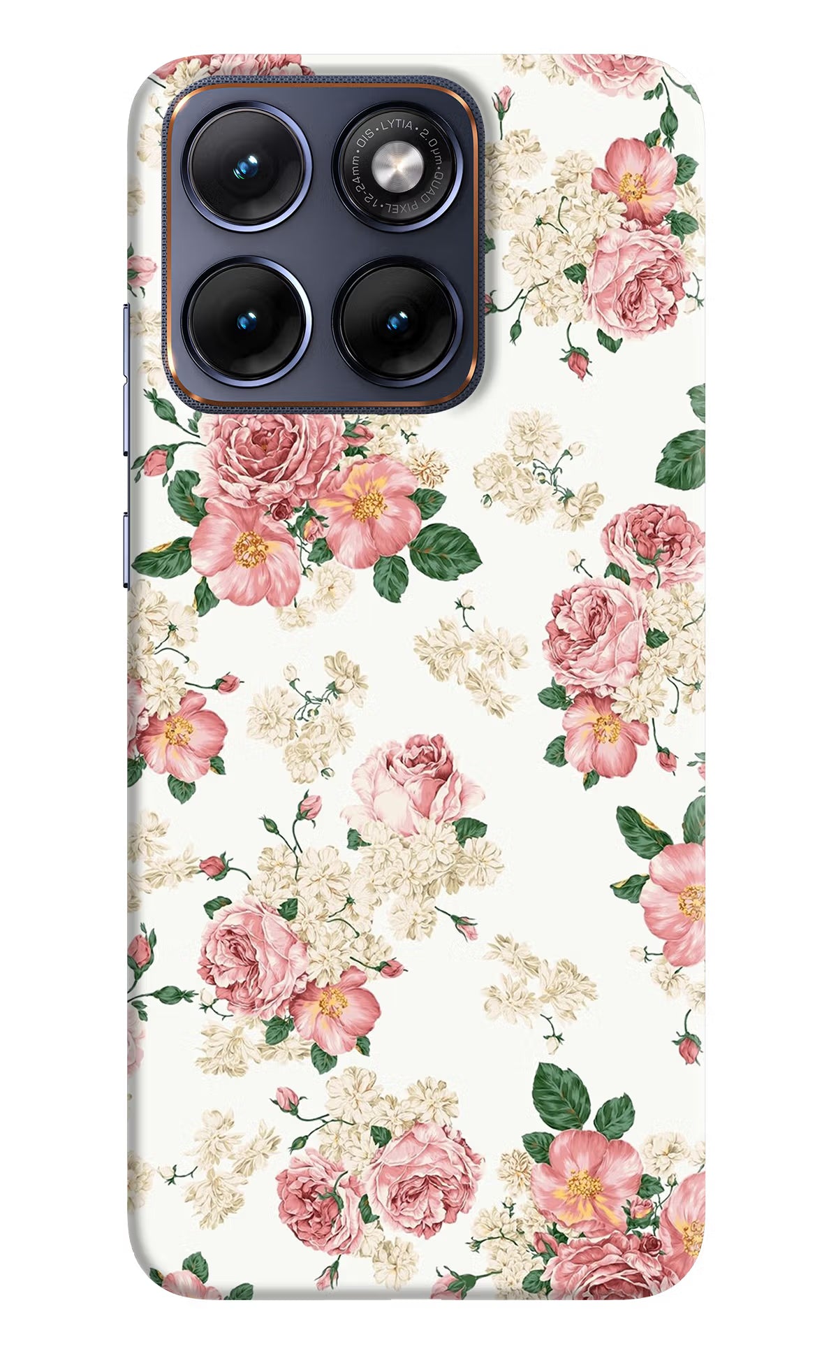 Flowers Moto Edge 70 Fusion Hard Case Back Cover by Casekaro
