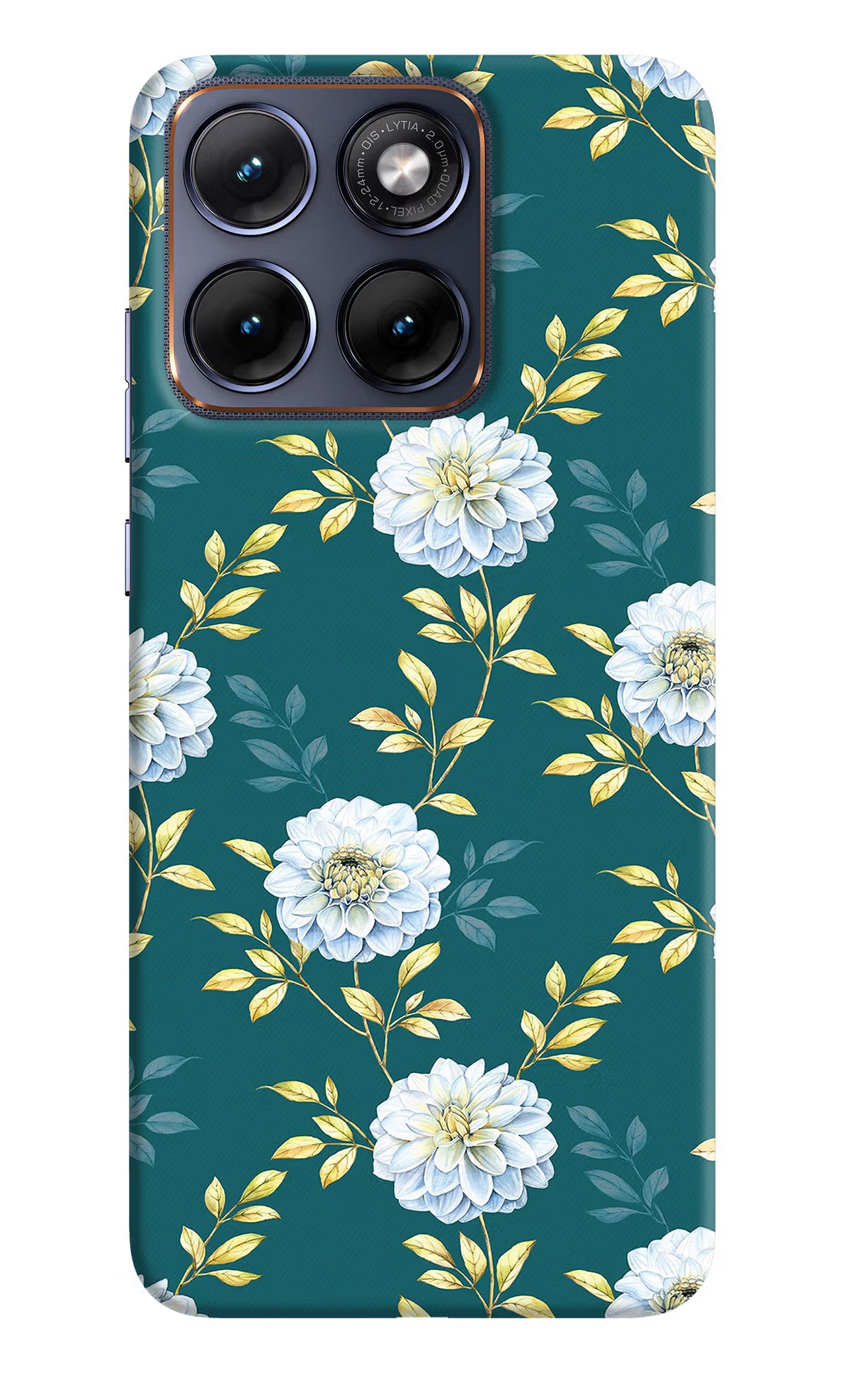 Flowers Moto Edge 70 Fusion Hard Case Back Cover by Casekaro