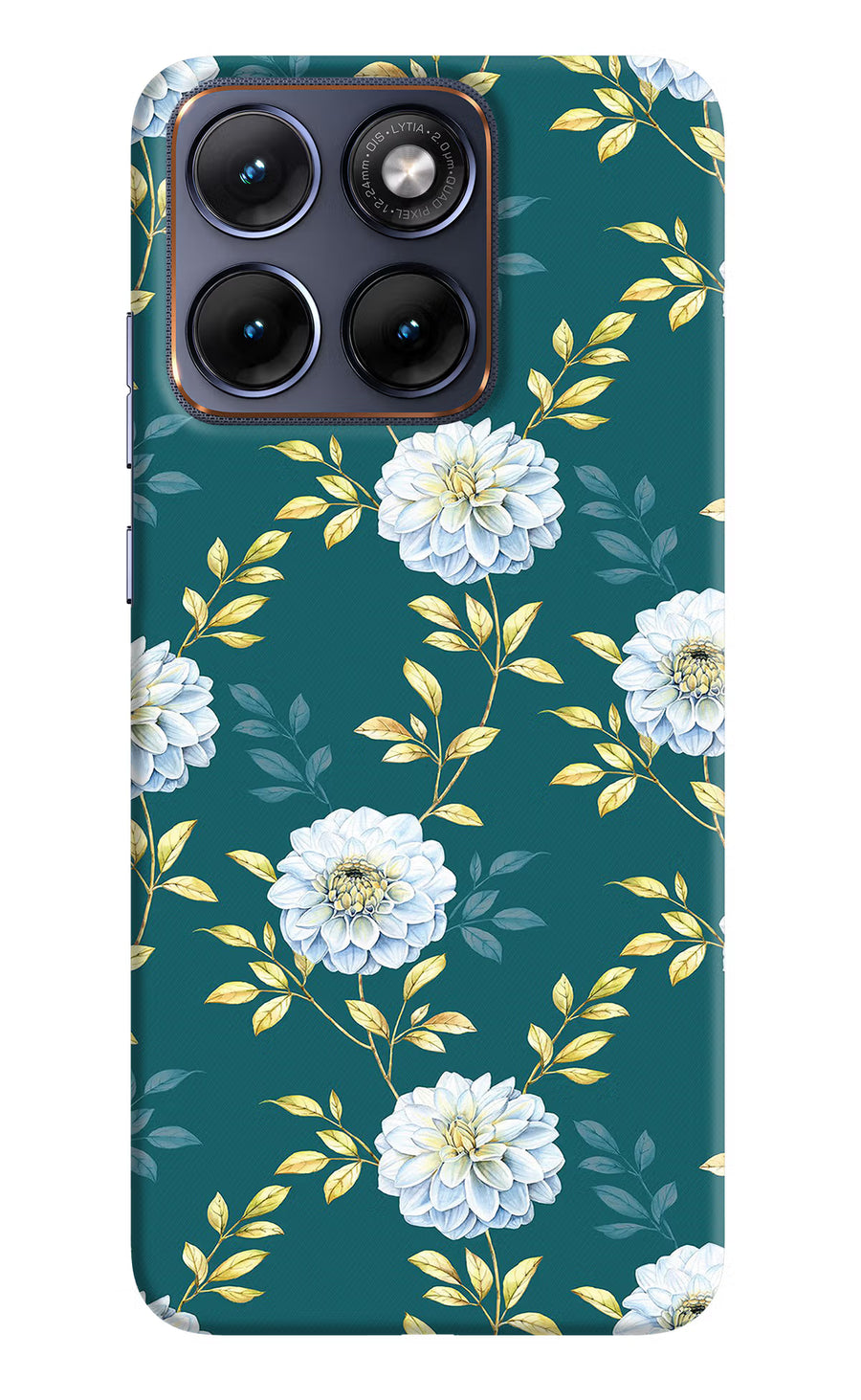 Flowers Moto Edge 70 Fusion Back Cover, Hard case