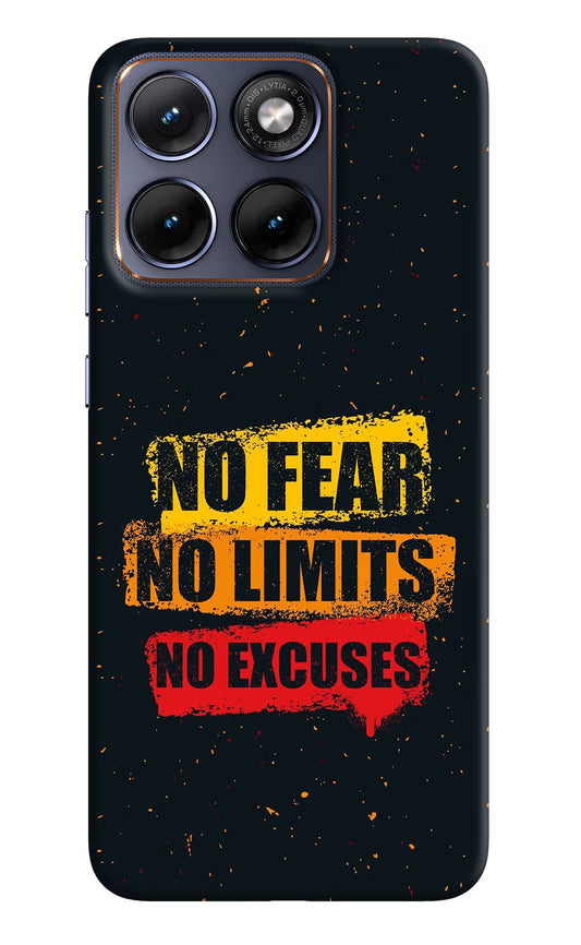No Fear No Limits No Excuse Moto Edge 70 Fusion Hard Case Back Cover by Casekaro